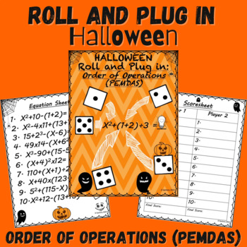 Preview of Halloween Order of Operations/PEMDAS Activity | 5th/6th Grade Math Game