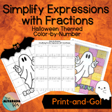 Halloween Order of Operations with Fractions ☆ NO PREP Col