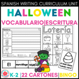 Halloween Otoño Bingo y 2 centros de escritura vocabulario