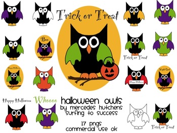 happy halloween owl clip art