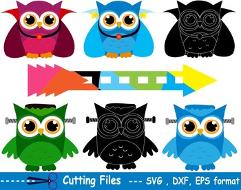 Download Halloween Owl Eps Svg Dxf Outline School Teachers Cutting Cut Party 01s