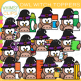 Cute and Non Spooky Halloween Owl Page Toppers Clip Art