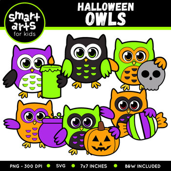 Download Halloween Owls Clip Art By Smart Arts For Kids Tpt