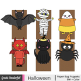 Halloween Paper Bag Puppets BUNDLE Spider, Candy Corn, Dev