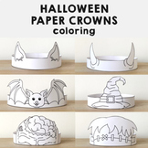 Halloween Paper Crowns Hats Spooky Day Printable Paper Col