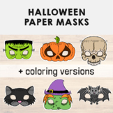 Pumpkin Paper Mask Printable Halloween Coloring Costume Craft
