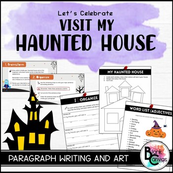 Preview of Halloween Paragraph and Art Activity