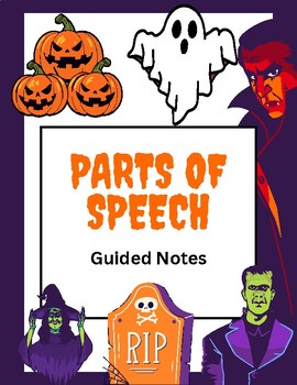 Preview of Halloween Parts of Speech Guided Notes