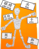 Halloween: Parts of the Body Mummy Activity (Chinese 中文)
