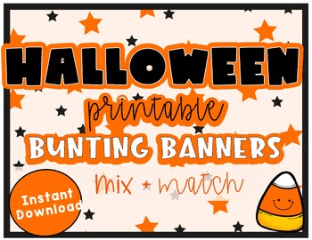 Preview of 50+ Halloween Pennant Designs, Halloween Party Bunting Banner, Instant Download