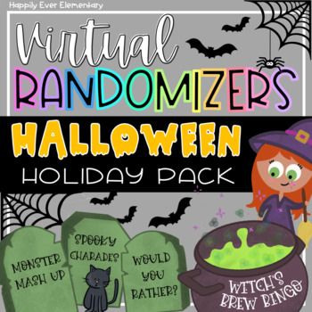 Preview of Halloween Party Games - Virtual Randomizer Videos | Distance Learning Tools