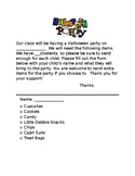 Halloween Party Letter
