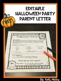 Halloween Party Letter to Parents Editable Freebie