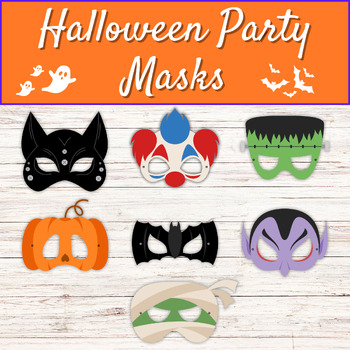 Pumpkin Paper Masks Printable Halloween Coloring Costume Craft Activity