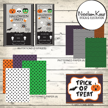 Preview of Halloween Party Printable,Digital Party Supplies