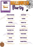 Halloween Party Sign-Up Sheet