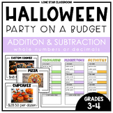Halloween Party on a Budget - Addition and Subtraction - G