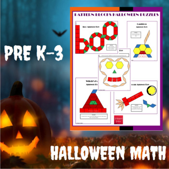 Preview of Halloween Pattern Block Mat Printables & Worksheets