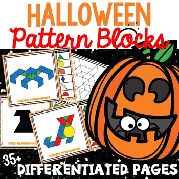 Preview of Halloween Pattern Block Mats Blocks