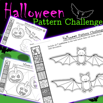 alloween - Pattern Drawing Challenge - Zentangle - PDF - Sub Lessons - Early Finishers

Comes with a few variations to either draw onto a completed sheet or to be cut out as wall decorations. Bat, Pumpkin and Skull high quality templates.