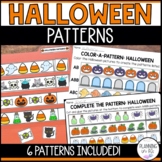 Halloween Patterns Kindergarten Math Center | Worksheets &