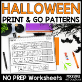 Halloween Patterns Worksheets | Cut & Glue