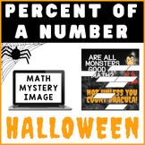 Halloween | Percent of a Number | Math Mystery Picture Dig