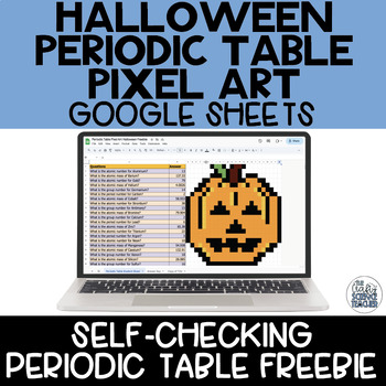 Preview of Halloween Periodic Table Pixel Art - Freebie