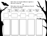 Halloween Personal Narrative Prompt & Organizer