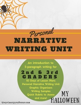 Preview of Halloween Personal Narrative Writing Unit for 2nd & 3rd Graders