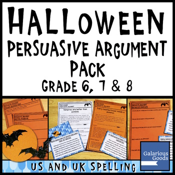 Preview of Halloween Writing - Persuasive Argument Pack