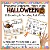 Halloween Phoneme-Grapheme Word Work | 20 Encoding & Decod
