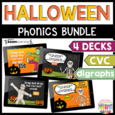 Halloween Phonics Digraphs & CVC Short Vowels Boom Cards &
