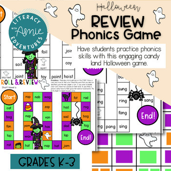 Preview of Halloween Phonics Games CVC, Short Vowels, CVCe and More 1st Grade 2nd Grade
