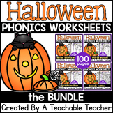 Halloween Phonics | Fall Phonics | Phonics Worksheets NO P