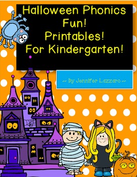Preview of Halloween Phonics Work for Kindergarten