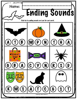 Preview of Halloween Phonics and Math