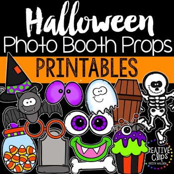 Preview of Halloween Photo Booth Props {Made by Creative Clips Clipart}