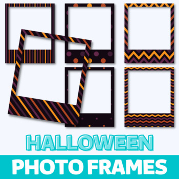 Preview of Halloween Photo Frames - Set of Instant Camera Frame Cliparts