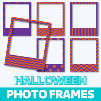 Preview of Halloween Photo Frames - Set of Instant Camera Frame Cliparts