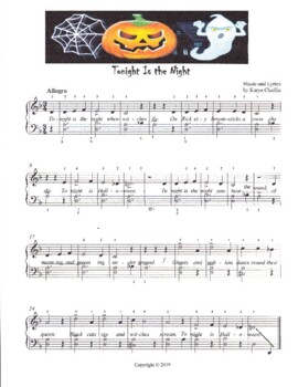 Preview of Halloween Piano Music -  Tonight is the Night