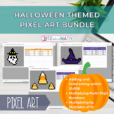 Halloween Pixel Art 4th & 5th Grade Bundle
