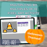 Halloween Pixel Art - Multiply Multiples of 10 Self Correc