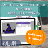 Halloween Pixel Art-Multiply Numbers Self Correcting Activity