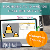 Halloween Pixel Art - Rounding to 10 and 100 Google Sheets