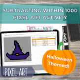 Halloween Pixel Art - Subtracting within 1000 Self Correct