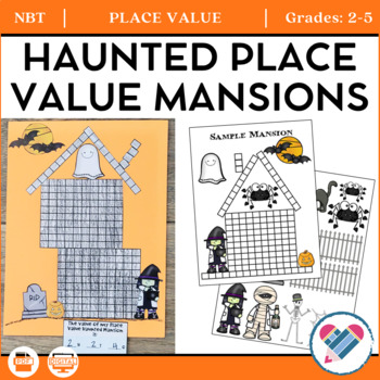 Preview of Halloween Place Value Activity | PDF and DIGITAL
