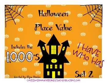 Preview of Halloween Place Value: I Have, Who Has Set 2