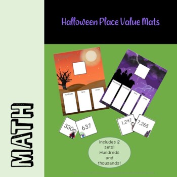 Preview of Halloween Place Value Mats