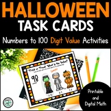 Halloween Place Value of 2 Digit Numbers Printable or Digi